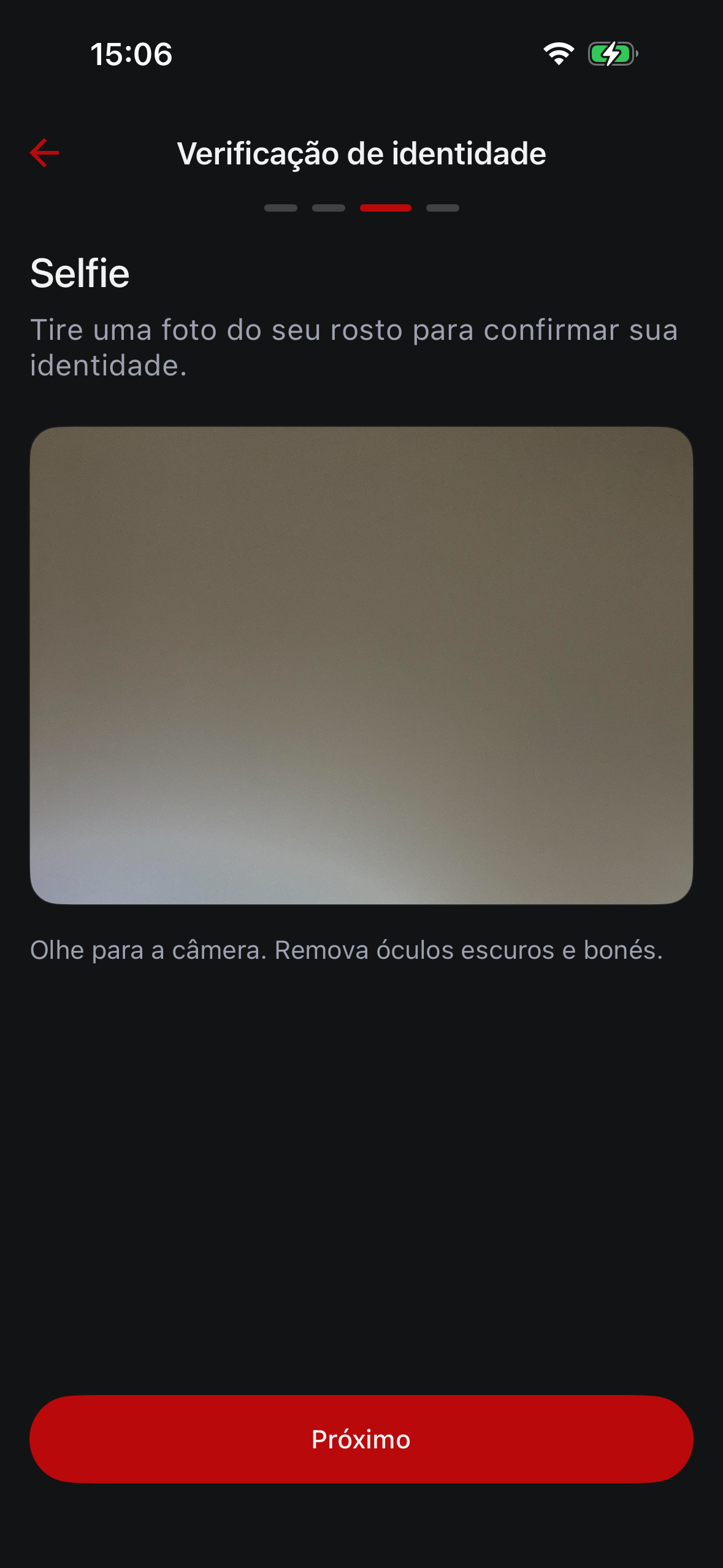 Captura da imagem facial